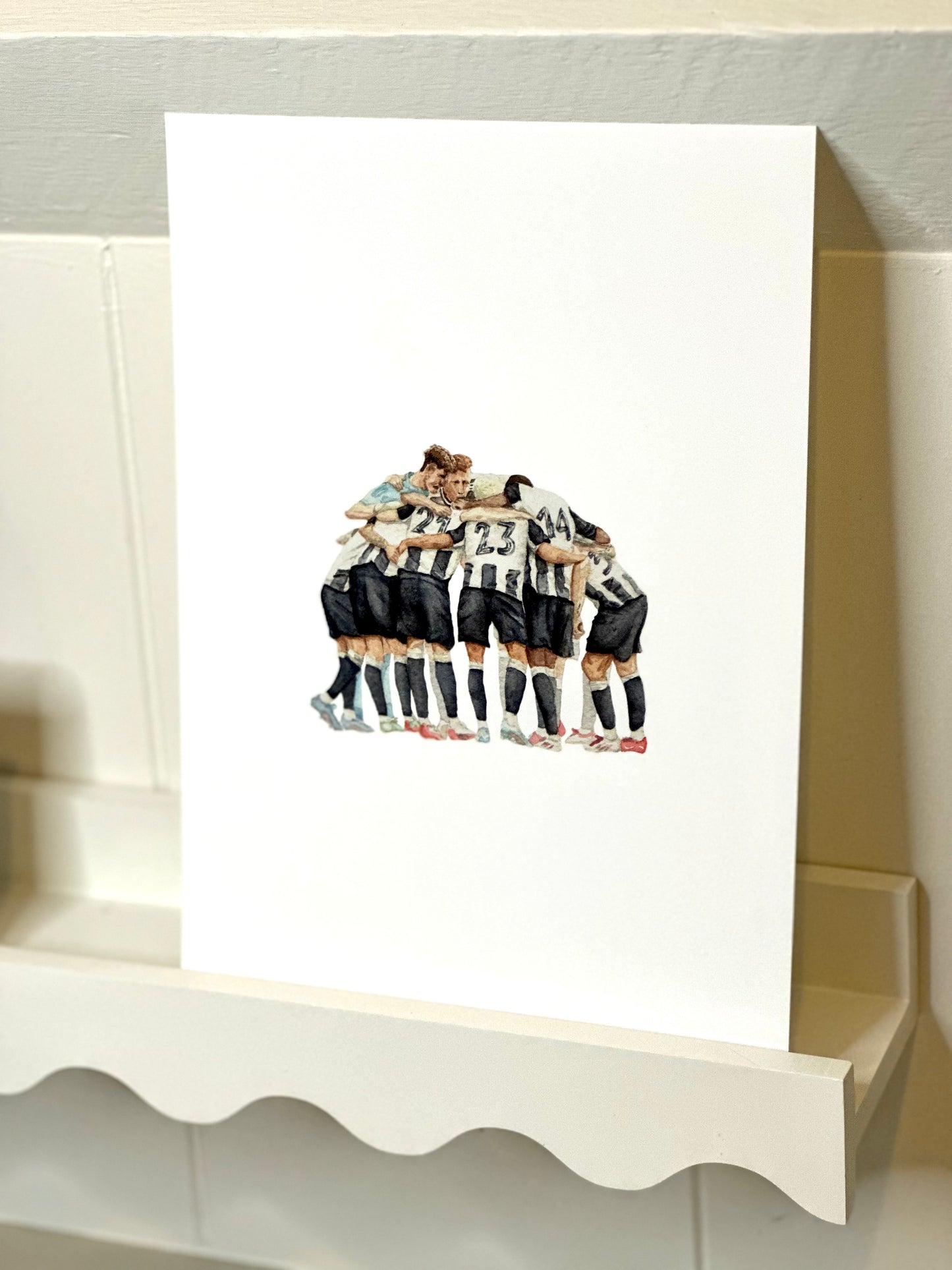 Newcastle United Carabao Cup Winners 2025 team huddle | Football print