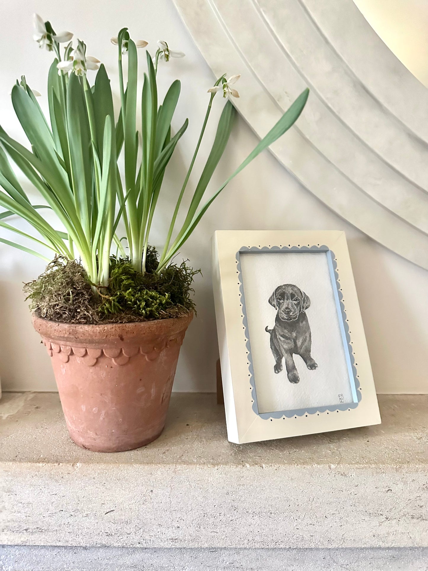 Bespoke miniature beloved pet portrait painting | Sentimental watercolour keepsake artwork