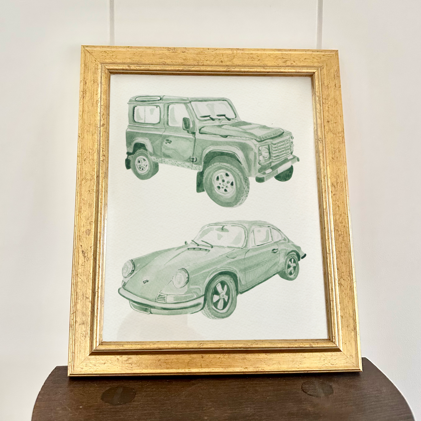 Bespoke 'My dream car' portrait painting | Sentimental watercolour keepsake artwork