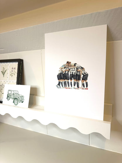 Newcastle United Carabao Cup Winners 2025 team huddle | Football print