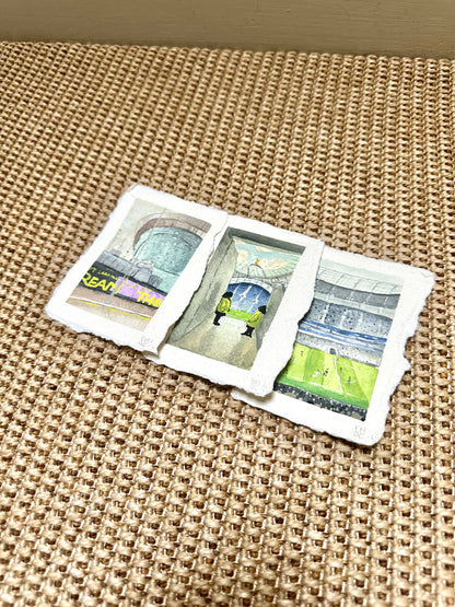 Miniature hand-painted Tottenham Hotspur Stadium scene #1 | Football artwork