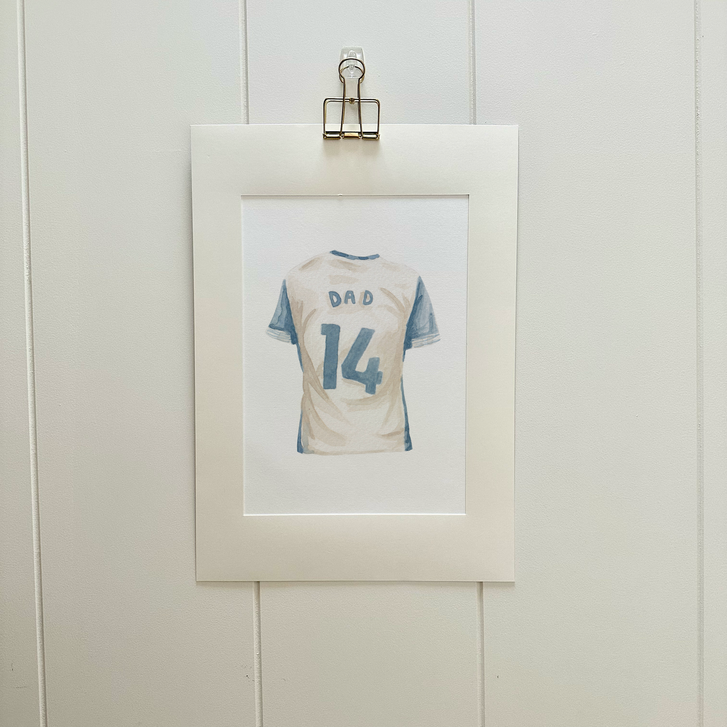 Bespoke 'True colours' personalised football shirt watercolour | Football artwork