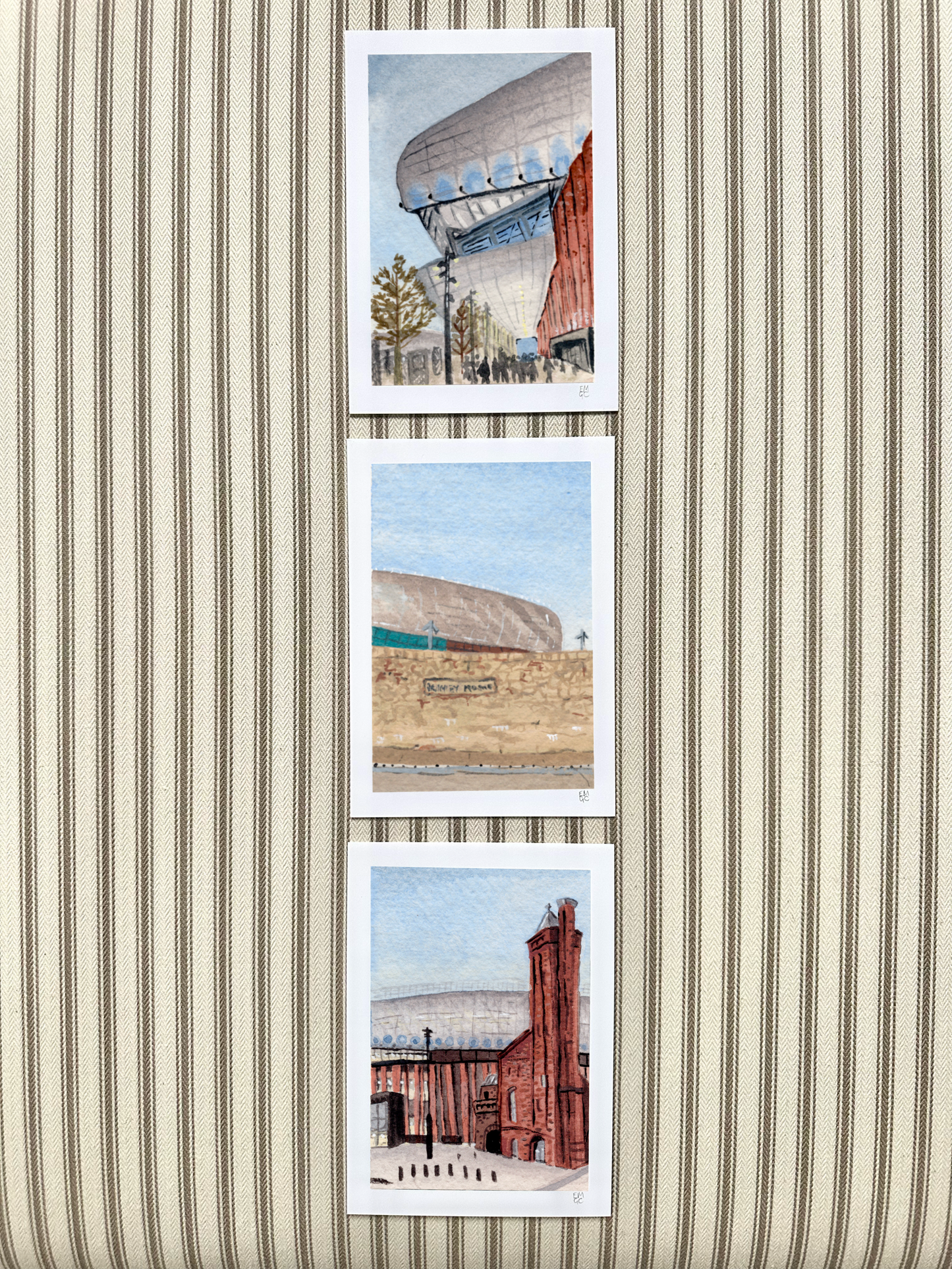 Miniature stadium scene prints - Everton Bramley-Moore Dock Stadium | Football prints