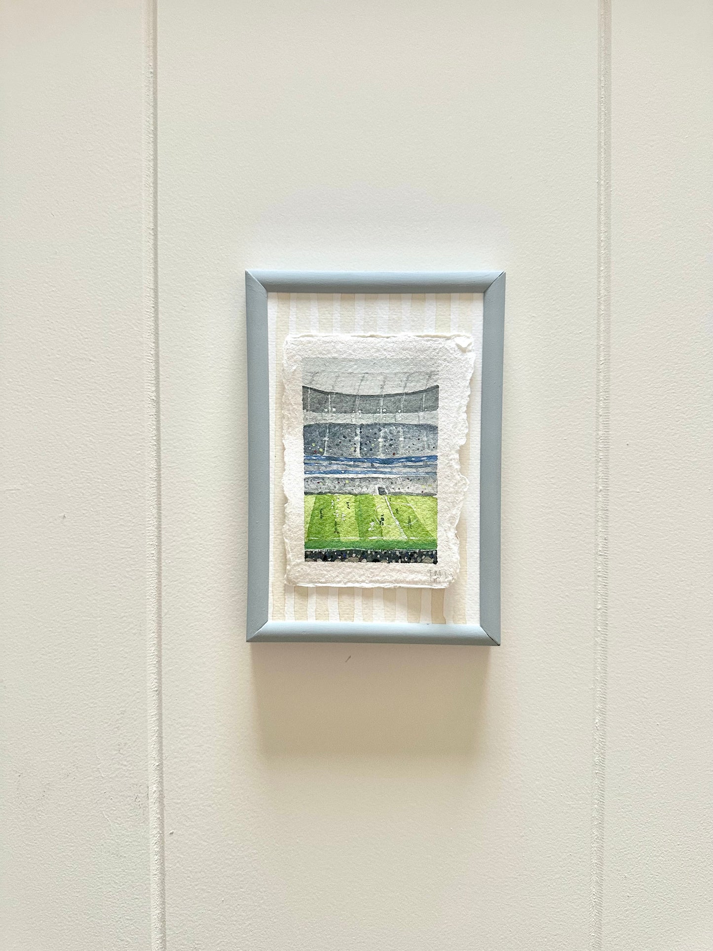 Miniature hand-painted Tottenham Hotspur Stadium scene #1 | Football artwork