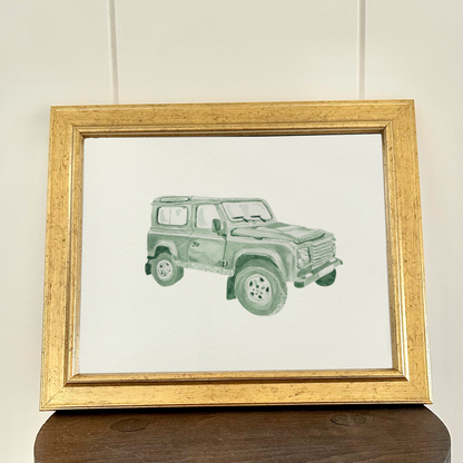 Bespoke 'My dream car' portrait painting | Sentimental watercolour keepsake artwork