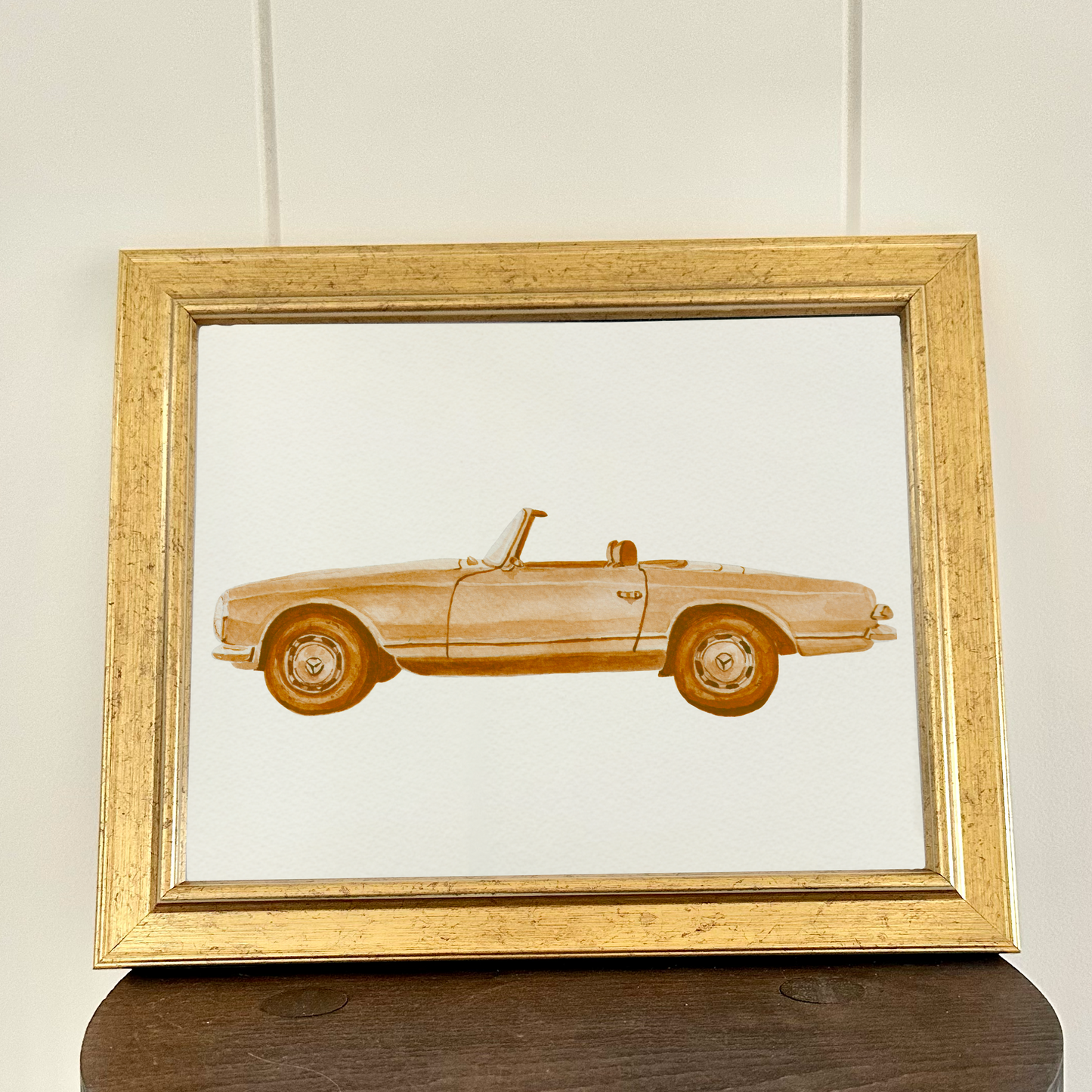 Bespoke 'My dream car' portrait painting | Sentimental watercolour keepsake artwork