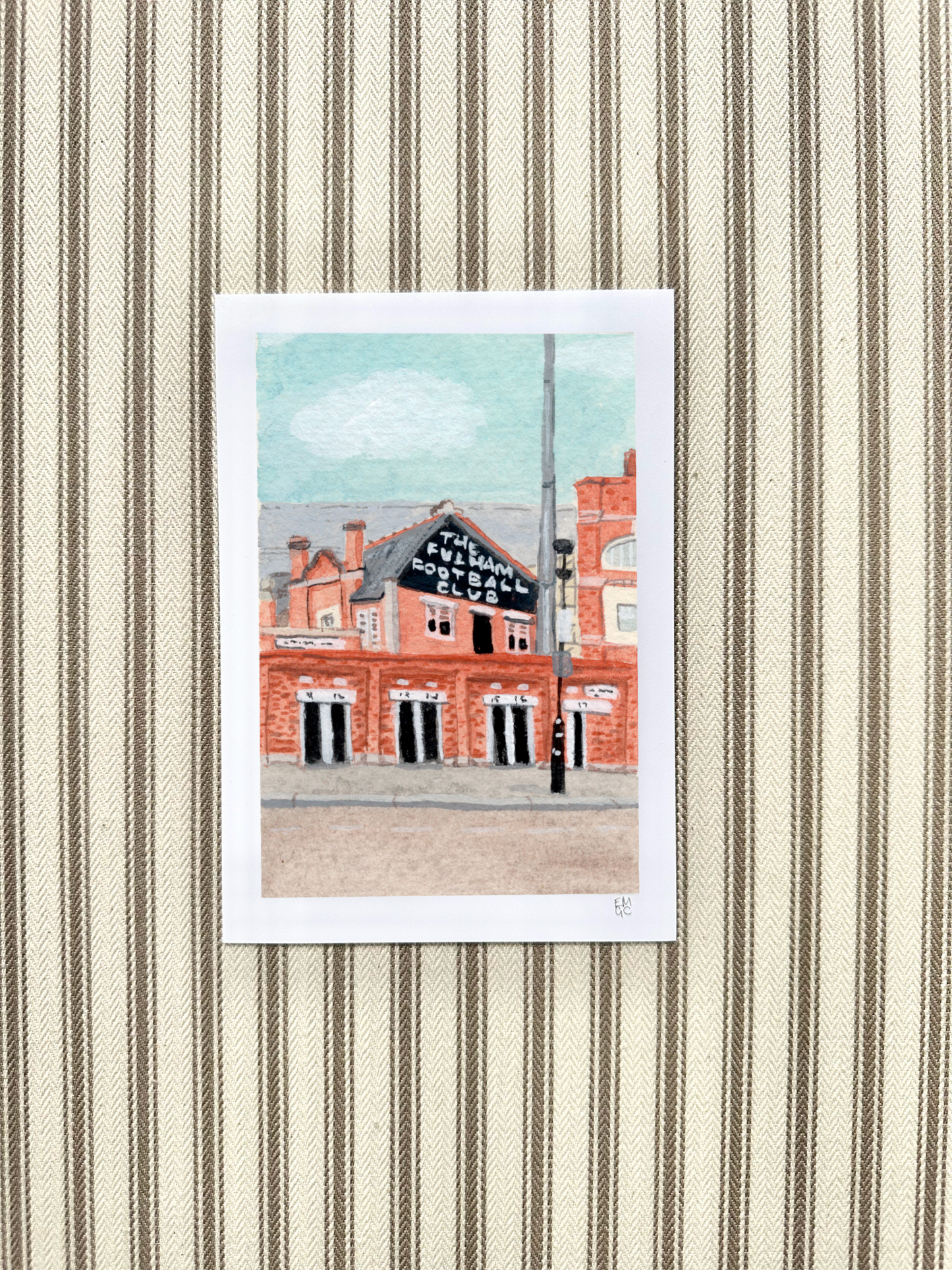 Miniature stadium scene prints - Fulham Craven Cottage Stadium | Football prints