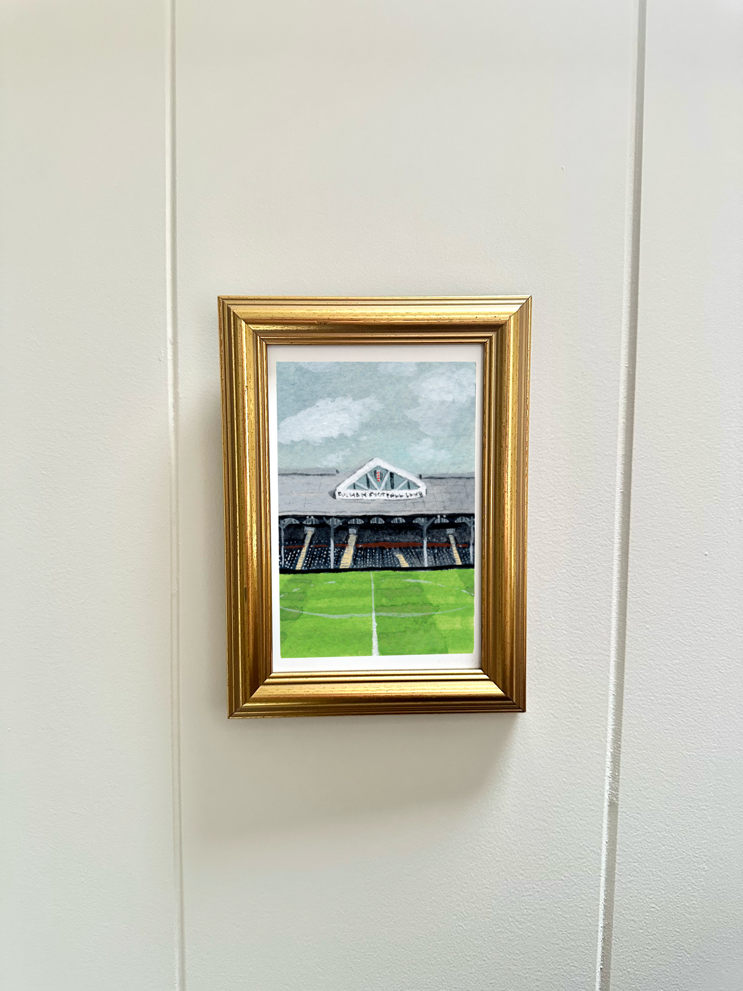 Miniature stadium scene prints - Fulham Craven Cottage Stadium | Football prints