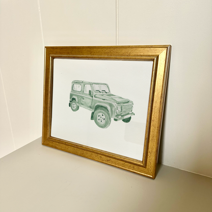 Bespoke 'My dream car' portrait painting | Sentimental watercolour keepsake artwork