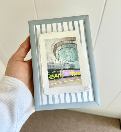 Miniature hand-painted Tottenham Hotspur Stadium scene #2 | Football artwork