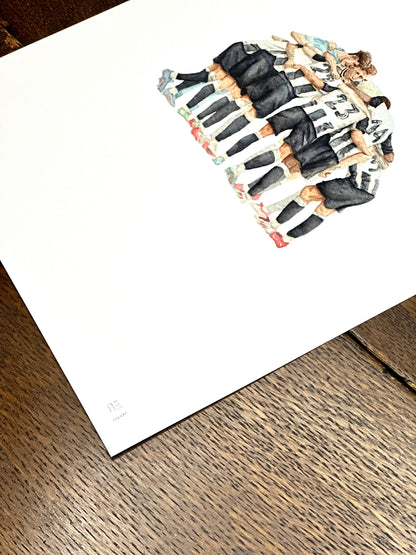 Newcastle United Carabao Cup Winners 2025 team huddle | Football print