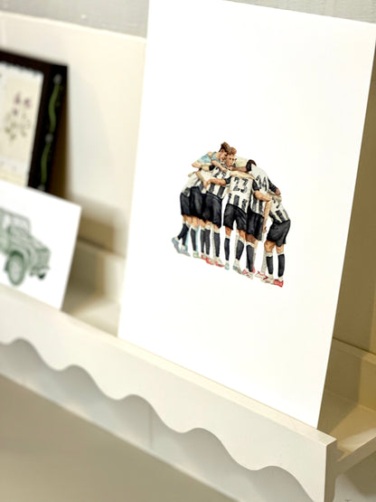 Newcastle United Carabao Cup Winners 2025 team huddle | Football print