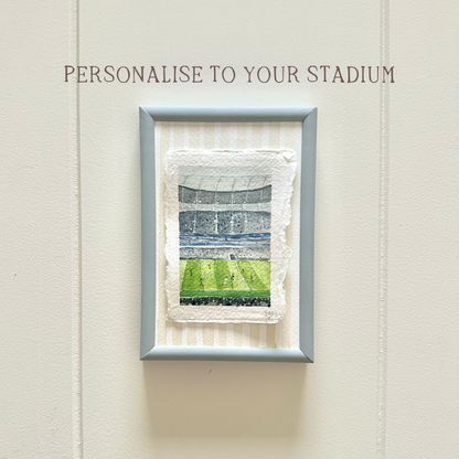 Bespoke miniature hand-painted football stadium scene | Football artwork