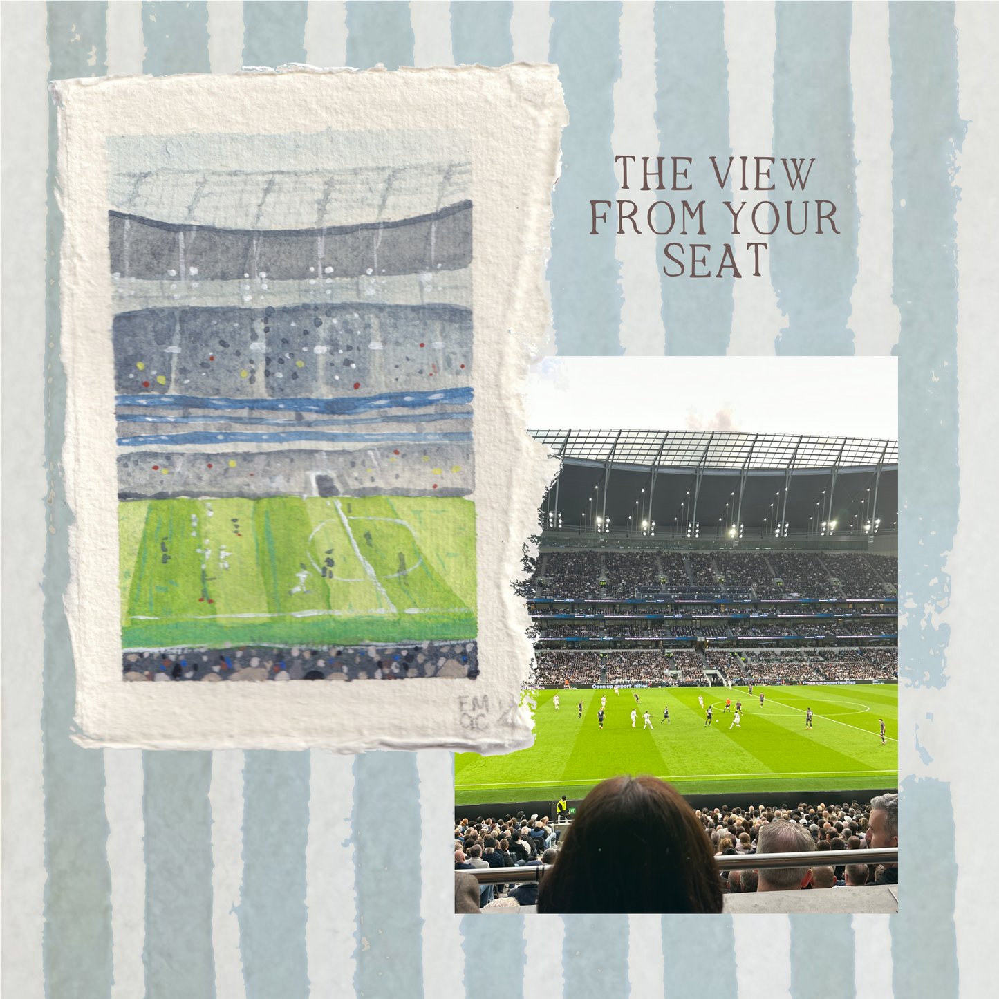 Bespoke miniature hand-painted football stadium scene | Football artwork