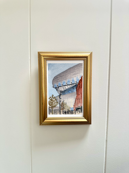 Miniature stadium scene prints - Everton Bramley-Moore Dock Stadium | Football prints